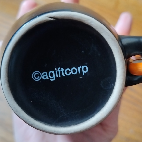 Coffee Mug / Cup with Spoon says I 💕 Coffee Ft. Lauderdale Orange & Black - Picture 5 of 8